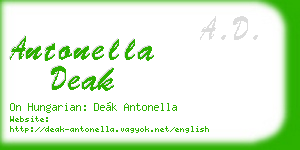 antonella deak business card